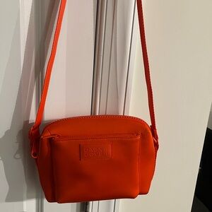 Dagne Dover Micah Orange Crossbody with Front Zip Pocket